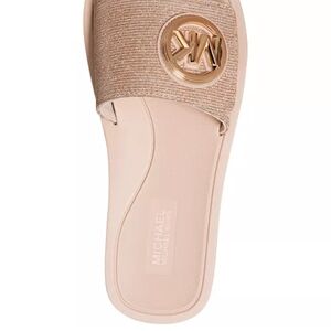 Michael Kors Charm Pool Slide Slip-On Flat Sandals